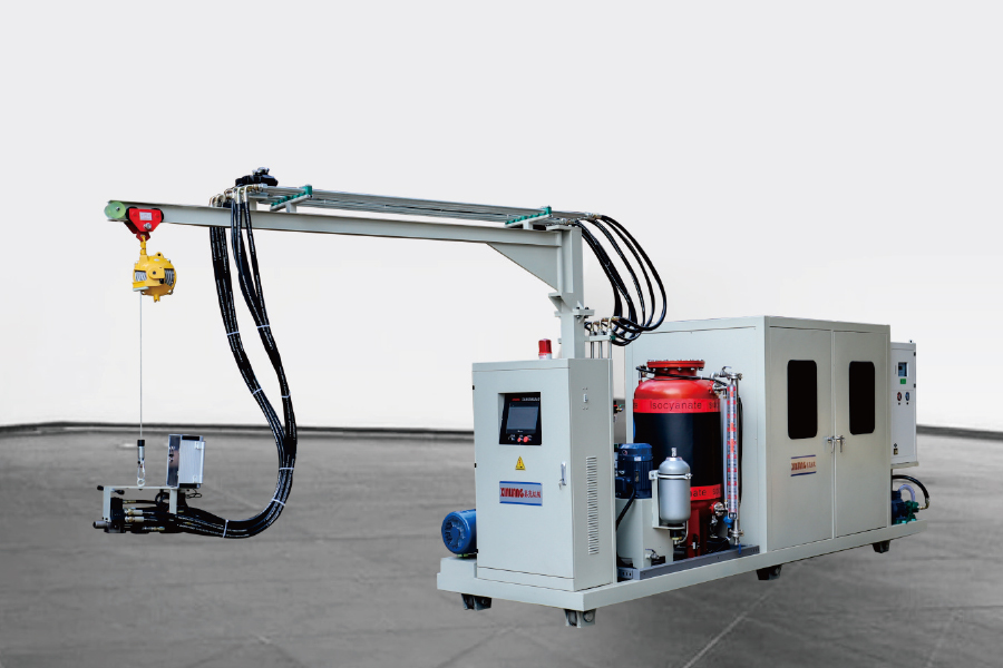 Cyclopentane polyuretan høyt trykk skummende injeksjonsmaskin med spor Cyclopentane polyuretan høyt trykk skummende injeksjonsmaskin med spor